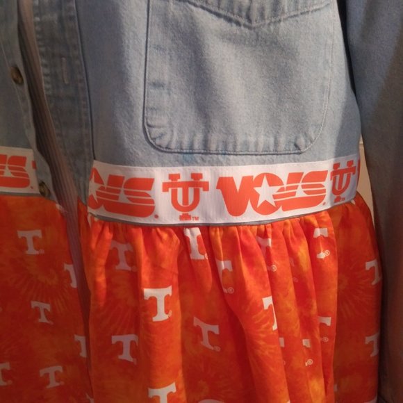 2397 Jeaniemade Size XL Cadre Upcycled Tennessee Vol's Tunic Jacket - Picture 2 of 5